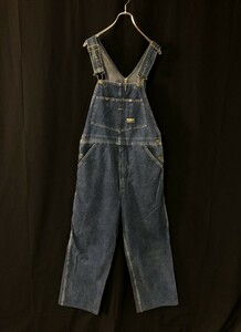 美品◆60s ヴィンテージ OSHKOSH B'qosh オシュコシュ デニム オーバーオール USA製 ビンテージ 34×34