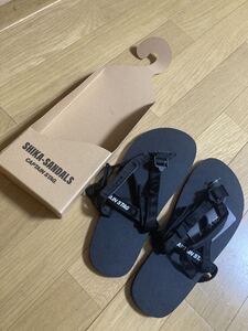 未使用 キャプテンスタッグ(CAPTAIN STAG) ビーチサンダル サンダル 鹿サンダル 高反発ソール 男女兼用 サイズL 26〜27センチ メンズ 黒