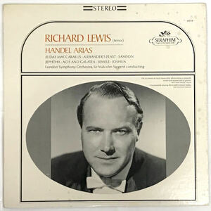 RICHARD LEWIS / HANDEL ARIAS / S-60028 SERAPHIM アメリカ盤！［リチャード・ルイス］