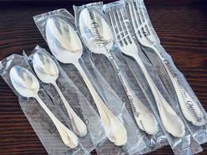  unused goods Chris to full pompa doll original silver plating made cutlery set 6ps.@/Christofle/496-3