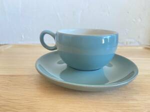 DENBY company manner green cup & saucer 1 customer / coffee * black tea /ten Be /253-6