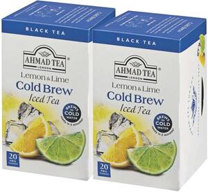 レモン&ライム ティーバッグ 20袋 ×2個 AHMAD TEA ( アーマッドティー ) コールドブリュー 英国ブランド 水出し紅茶 個包装