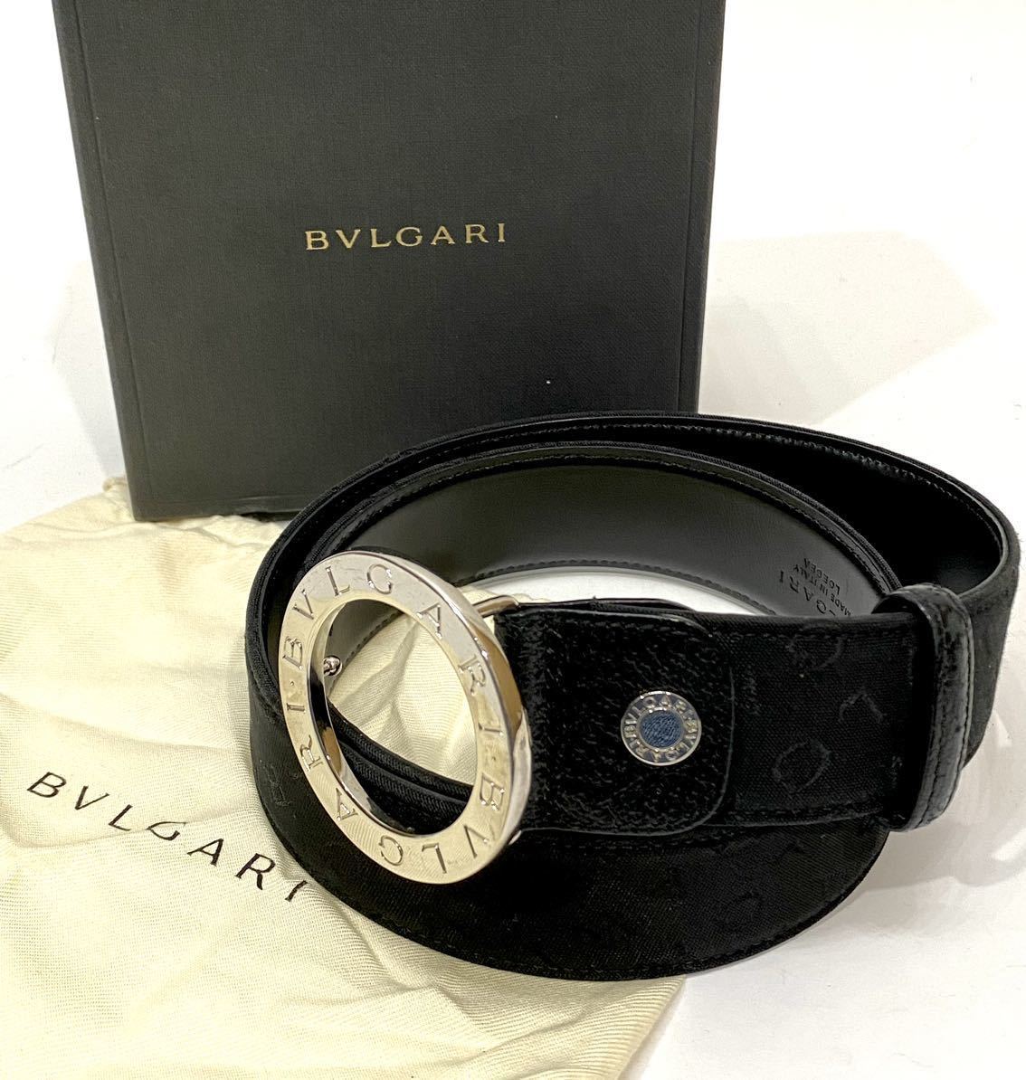 在庫処分・数量限定 BVLGARI ロゴマニア ラウンドバックルベルト