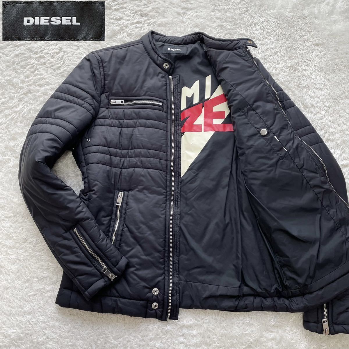 世界有名な インディゴ×ブラック ブルゾン レザー レーヨン DIESEL ...