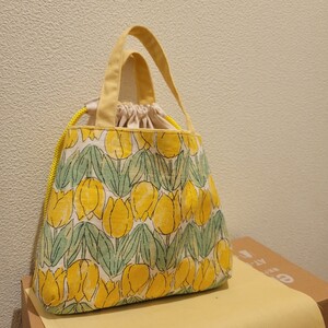 ハンドメイド 巾着バック モーメントチューリップ