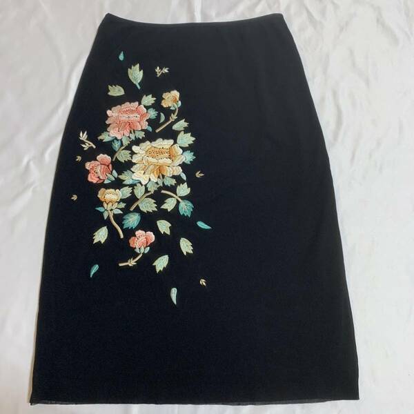 vivienne tam ヴィヴィアンタム　スカート　花柄　刺繍　メッシュ　ネット　archive mesh skirt アーカイブ