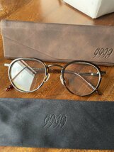 高級 999.9(フォーナインズ) メガネ 眼鏡 ウェリントン M-43 伊達めがね 17D 6903_画像2