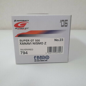 EBBRO 1/43 SUPER GT 500 No.23 XANAVI NISMO Z SILVER/RED 794 未使用品の画像6