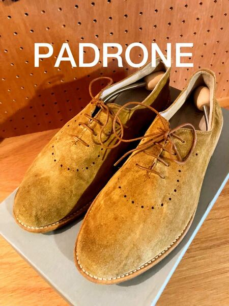 PADRONE パドローネ　スウェードシューズ　ベージュ