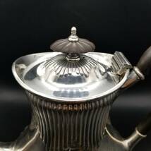 1897年 英国 アンティーク ヴィクトリア Elkington & Co. シルバーメッキ ティーポット 銀メッキ 紅茶 デコラティブ 彫金 フルーティング_画像7