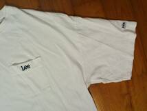 ★リー【LEE】ロゴ刺繍　胸ポケット 半袖Tシャツ コットンＴシャツ オーバーサイズ M 白　ホワイト ビックシルエット_画像4