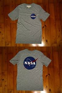 ★エイチ＆エム【H＆M★L.O.G.G.】『NASA』プリント 半袖Tシャツ XS グレー　灰色