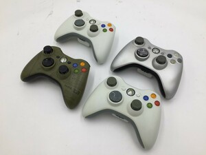 ♪▲【Microsoft マイクロソフト】Xbox360 ワイヤレスコントローラー HALO3ver 他 4点セット まとめ売り 0526 6