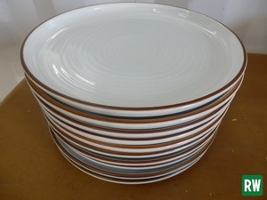 【10枚セット】中皿 白山陶器 直径210mm 高さ24mm 丸皿 和食器 [2]