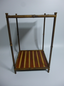 ヤフオク! - 845/ 佳辰棚 組立式 木製 漆芸 茶棚 棚物 茶道具