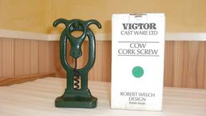 イギリス Victor Cow Cork Screw 緑：ワインオープナー