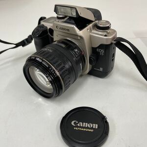 ○A Canon キャノン EOS 55　ZOOM LENS EF 28-105mm 1:3.5-4.5 ULTRASONIC　シャッター、フラッシュOK 中古良品