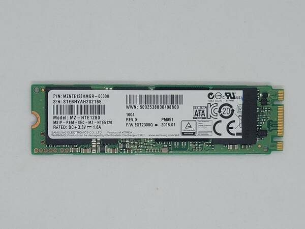 【M.2 SSD128GB】★Samson　サムソン★（管：CW3-SS-202168）■MZ-NTE1280■動作確認済み　フ3ォーマット済み 