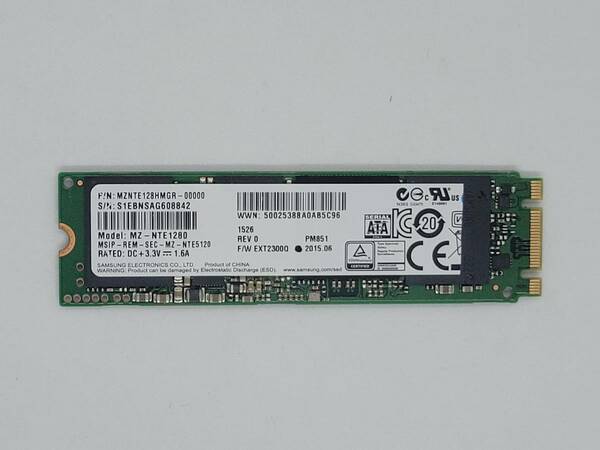 【M.2 SSD128GB】★Samson　サムソン★（管：CW3-SS-608842）■MZ-NTE1280■動作確認済み　フォーマット済み 