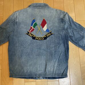 POLO RALPH LAUREN ポロ ラルフローレン CROSS FLAG クロスフラッグ デニム ジャケット Lの画像2