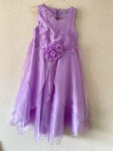 子供用ドレス 紫 150 発表会 パーティー 仮装 フォーマルドレス 