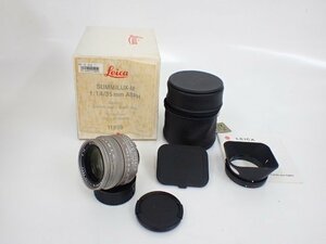 Leica/ライカ レンズ SUMMILUX-M 35mm F1.4 第1世代 後期 チタン仕上げ/ライカMマウント 元箱・ポーチ付き △ 65C58-25