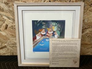 証明書付　レア　ディズニー　ミッキー　白雪姫　7人のこびと　ビンテージ　アンティーク　アート　インテリア　壁掛け　セル画　版画