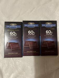 ギラデリ　チョコレート　100g x 3枚　カカオ60% * 
