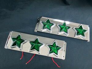 CGC星型ミニマーカーランプ　3連車高灯　グリーン（緑）　2個1セット
