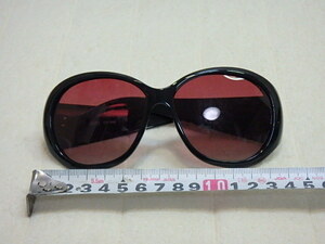s205u　中古　サングラス　カインズ　CAINZ　QP-548　眼鏡フレーム　めがね　黒系×赤系　部品　パーツ　ジャンク