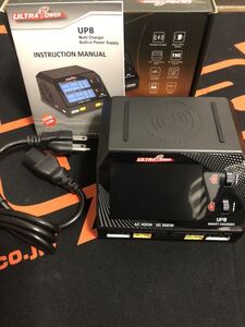 ULTRA POWER UP8 AC400W/DC600W コンパクト2ポート急速充電器 日本語表記に変更済 電動RCヘリ,飛行機用の大容量リポバッテリー急速充電に!