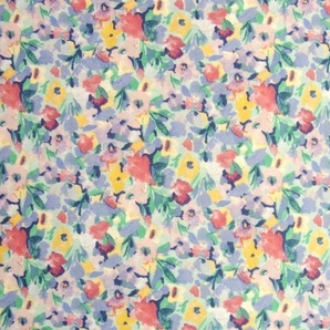 ★ローン♪花柄・絵画風(ミント地)♪110×50★【NE0750-A】