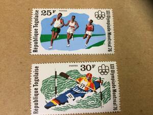 ★未使用 トーゴ モントリオールオリンピックの切手 2枚セット
