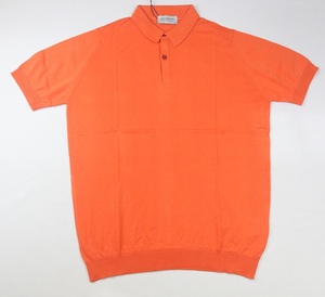 新品 John Smedley　ジョンスメドレー 最高級シーアイランドコットン　ポロシャツ Mサイズ 　ZINNIA ORANGE