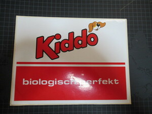 Kiddo biologisch perfekt 紙シール　ステッカー 約２４×１８cm レア資料 ジャンク品　折れ汚れ有