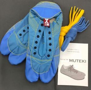 【無敵】伝統職人の匠技が創り出すランニング足袋 ブルー 26.0cm 箱なし発送