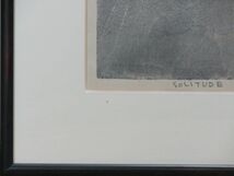 「真作」実力作家人気　斎藤 清　「SOLITUDE　KYOTO」　 限定木版画　　1955 年　本人サイン_画像9