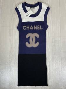 ★１１Pシャネル CHANEL CCマーク タンクトップ リブ ニット ４０