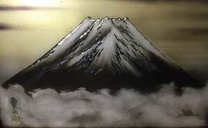 X 時代物 玉民作 富士山 彫金 美術品 額装 玉民 非常にレアなものです