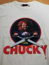 新品 チャイルドプレイ チャッキー chucky tシャツ シャツ Mサイズ ホワイト 映画 80s レトロ トイストーリー ホラー 希少 Tシャツ 白_画像1