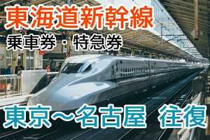 【変更可】東海道新幹線 乗車券・自由席特急券 東京～名古屋