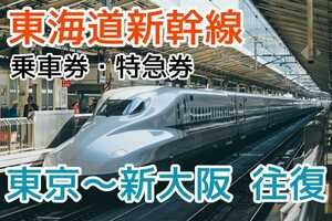 【変更可】東海道新幹線 乗車券・自由席特急券 東京～新大阪往復