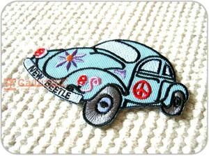 刺繍ワッペン/カラフルカーAQ/乗り物/自動車/車