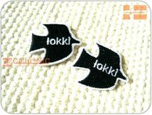 刺繍ワッペン/lokki(S)2PsetBK/かもめ/北欧/ミニ_画像1