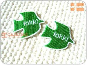 刺繍ワッペン/lokki(S)2PsetGR/かもめ/北欧/ミニ