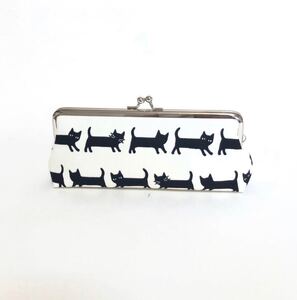 ねこしろ がま口 ペンケース ハンドメイド