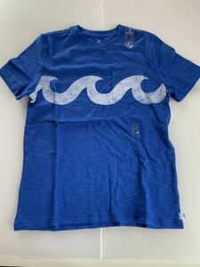 ■ＧＡＰ■新品■120■ギャップ■Ｔシャツ■ブルー■波　ウエーブ■サーフィン■青■USA■32■1-1