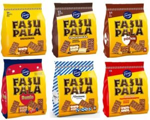 Fazer Fasupala ファッツェル ファスパラ ウエハース 6種類の味セット フィンランドのお菓子です