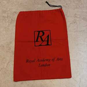 【送料無料】【希少】現地購入品 巾着 薄地 赤 ロイヤル・アカデミー・オブ・アーツ 王立芸術院 Royal Academy of Arts ロンドン イギリス 