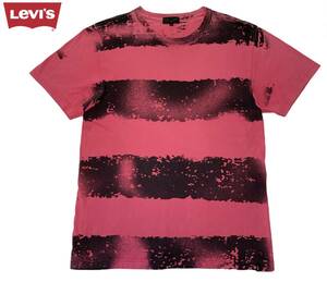 ★LEVI’S リーバイス ブラックタグ ヴィンテージ加工 ボーダー 半袖 Tシャツ ピンク メンズ L